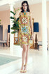 Chiara "Movie Colony" Robe en soie à imprimé technique